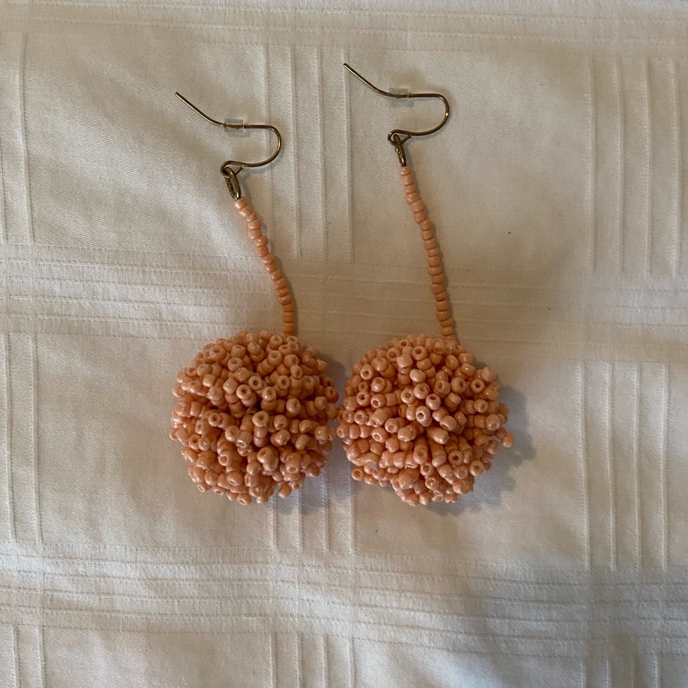 Coral Beaded earrings